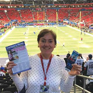 Gillian attending the Superbowl